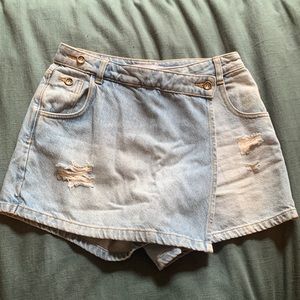 Zara Light Denim Skort - Size S / 26